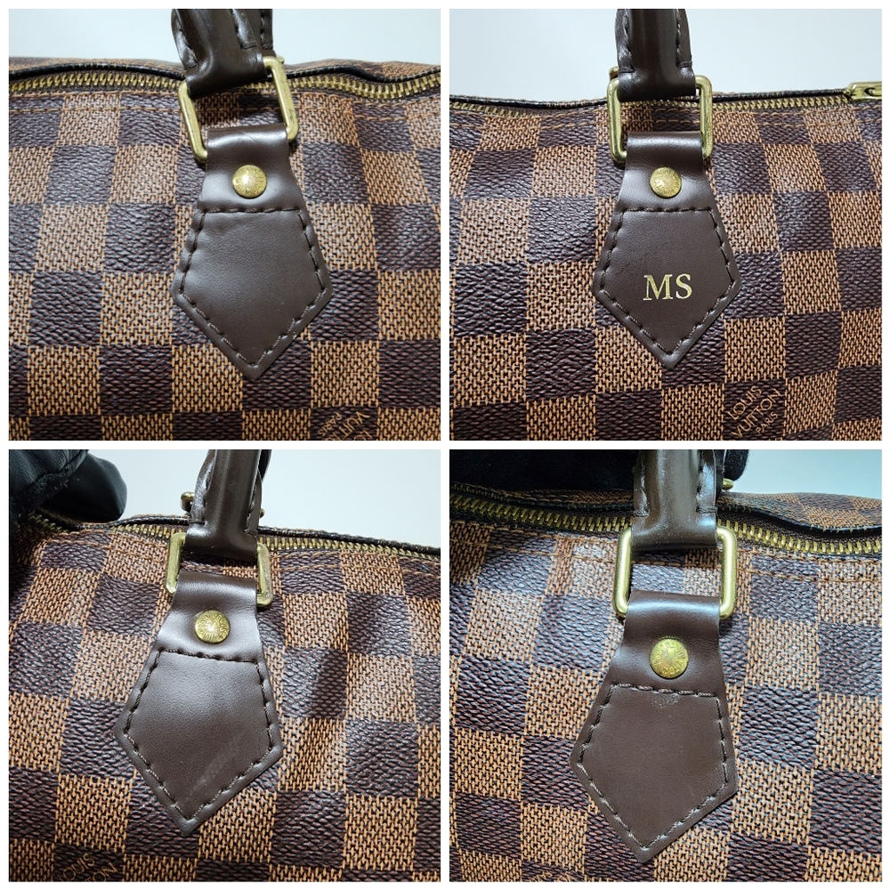 LOUIS VUITTON Damier Canvas Speedy 30 Bag Brown - Picture 9 of 14